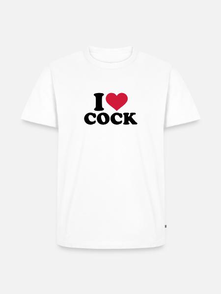 Penis - Männer Premium Bio T-Shirt - Weiß