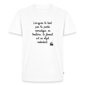 Kaameløtt - Réplique Culte - Citation Karadoc - T-shirt Premium bio Homme - blanc - Devant - Nico (187cm)