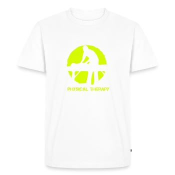 Physical Therapy / Physiotherapy - Men's Premium Organic T-Shirt - white - Front - Nico (187cm)