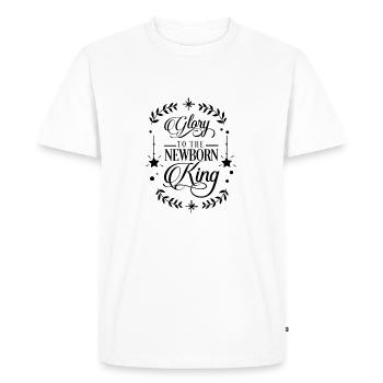 cadeau du Père Noël Père Noël truand - T-shirt Premium bio Homme - blanc - Devant - Nico (187cm)