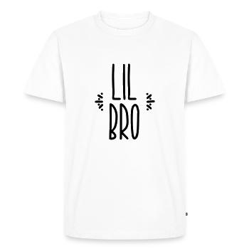 lil bro - Men's Premium Organic T-Shirt - white - Front - Nico (187cm)