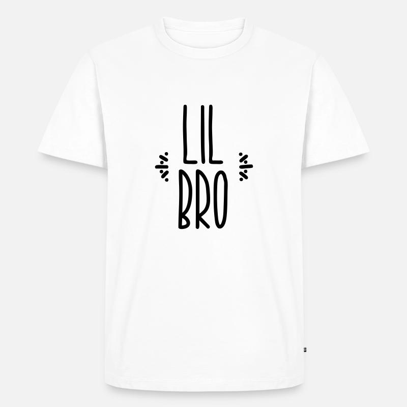 lil bro - Männer Premium Bio T-Shirt - Weiß