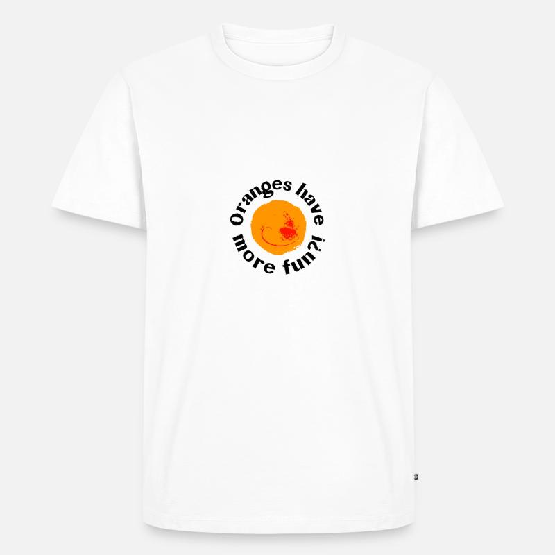 Oranges - Männer Premium Bio T-Shirt - Weiß