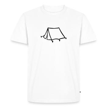 Tente - T-shirt Premium bio Homme - blanc - Devant - Nico (187cm)