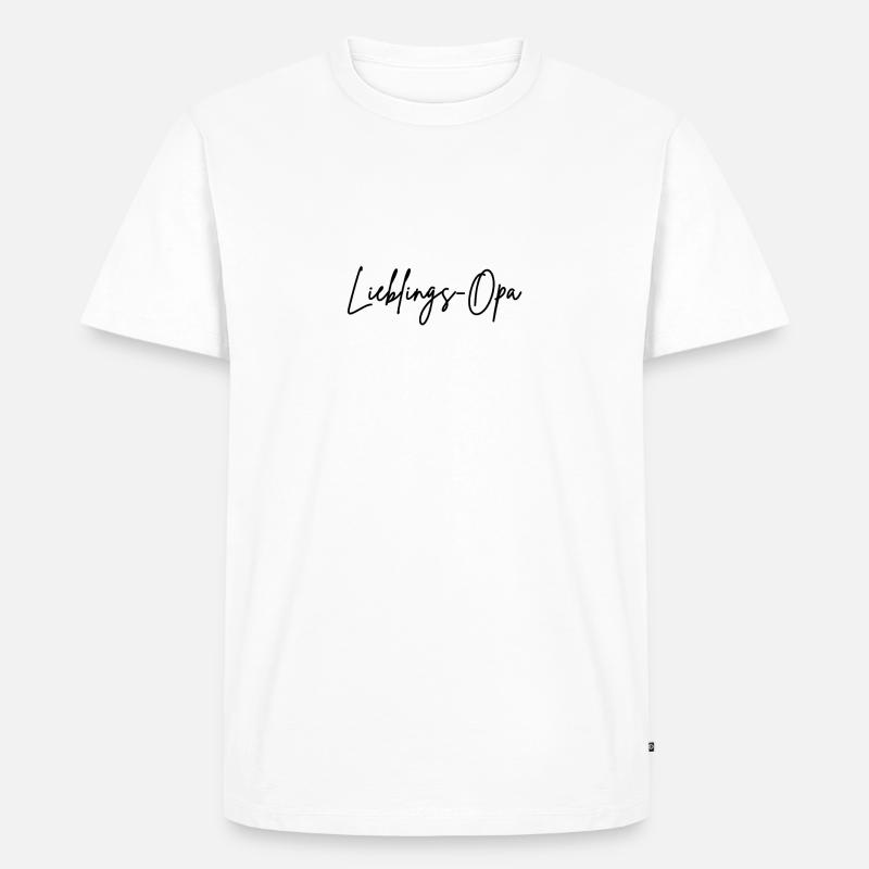 Lieblings Opa - Männer Premium Bio T-Shirt - Weiß