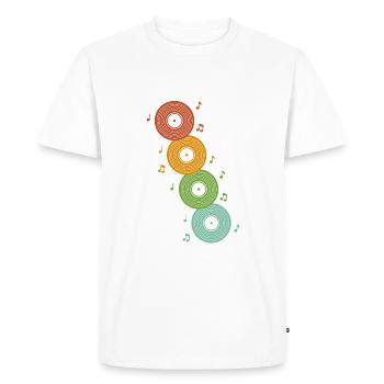 RECORDS DE VINYLE RÉTRO - T-shirt Premium bio Homme - blanc - Devant - Nico (187cm)