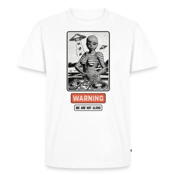Music | Extraterrestrial woman with a mixing console. - Men's Premium Organic T-Shirt - white - Front - Nico (187cm)