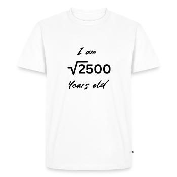 Légendaire depuis 50 ans – design rétro anniversaire - T-shirt Premium bio Homme - blanc - Devant - Nico (187cm)