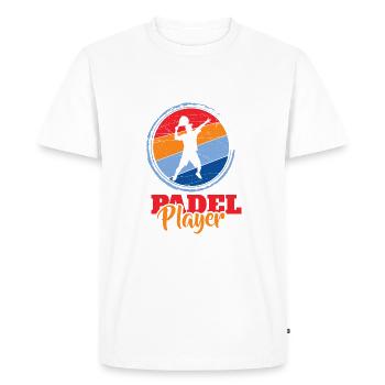 Padel Tennis Paddle Padel Ball Paddling Padel Tennis - Men's Premium Organic T-Shirt - white - Front - Nico (187cm)