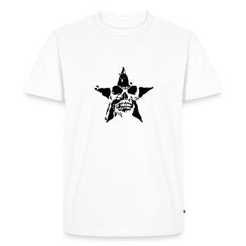 death star tete mort etoile8 - T-shirt Premium bio Homme - blanc - Devant - Nico (187cm)