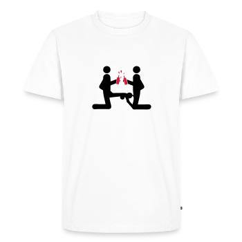 liebe paar fick 1 - T-shirt Premium bio Homme - blanc - Devant - Nico (187cm)