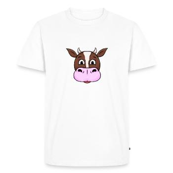 Cortical brun - T-shirt Premium bio Homme - blanc - Devant - Nico (187cm)