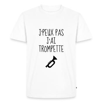 Trumpet - Trumpeter - Music - Trompette - Trompete - Men's Premium Organic T-Shirt - white - Front - Nico (187cm)