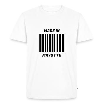 Mayotte / 976 / Comores / Maoré - T-shirt Premium bio Homme - blanc - Devant - Nico (187cm)