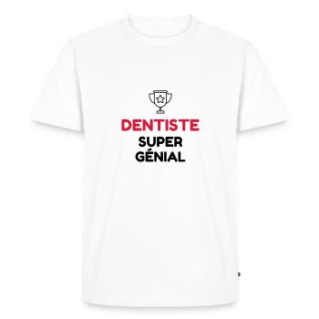 Dentist Zahnarzt Dentiste Zahnärztin Medecine - Men's Premium Organic T-Shirt - white - Front - Nico (187cm)