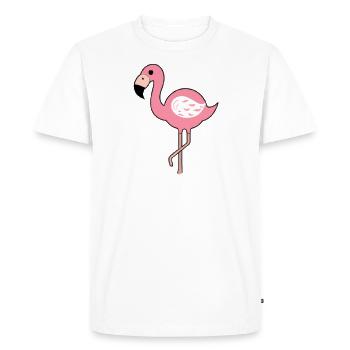 Flamingo gift idea pink pink pink - Men's Premium Organic T-Shirt - white - Front - Nico (187cm)