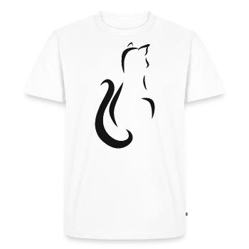 Cat animal tomcat pet animals cats kittens - Men's Premium Organic T-Shirt - white - Front - Nico (187cm)