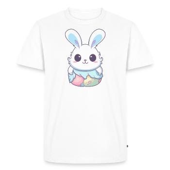 Lapins de Pâques pastel - T-shirt Premium bio Homme - blanc - Devant - Nico (187cm)