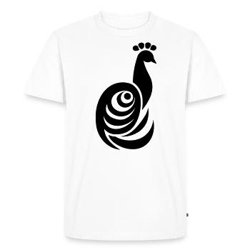 Petit paon - T-shirt Premium bio Homme - blanc - Devant - Nico (187cm)