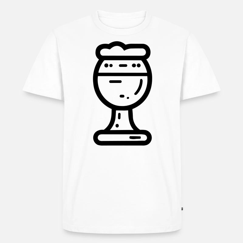 Bier - Männer Premium Bio T-Shirt - Weiß