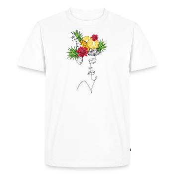 Ananas Lady Lineart - T-shirt Premium bio Homme - blanc - Devant - Nico (187cm)
