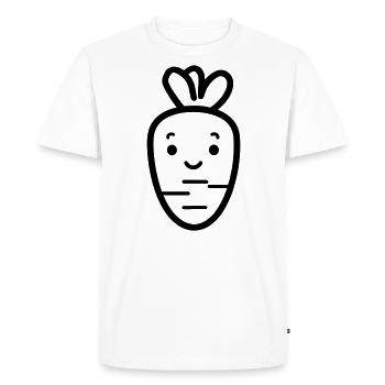 Carotte - T-shirt Premium bio Homme - blanc - Devant - Nico (187cm)