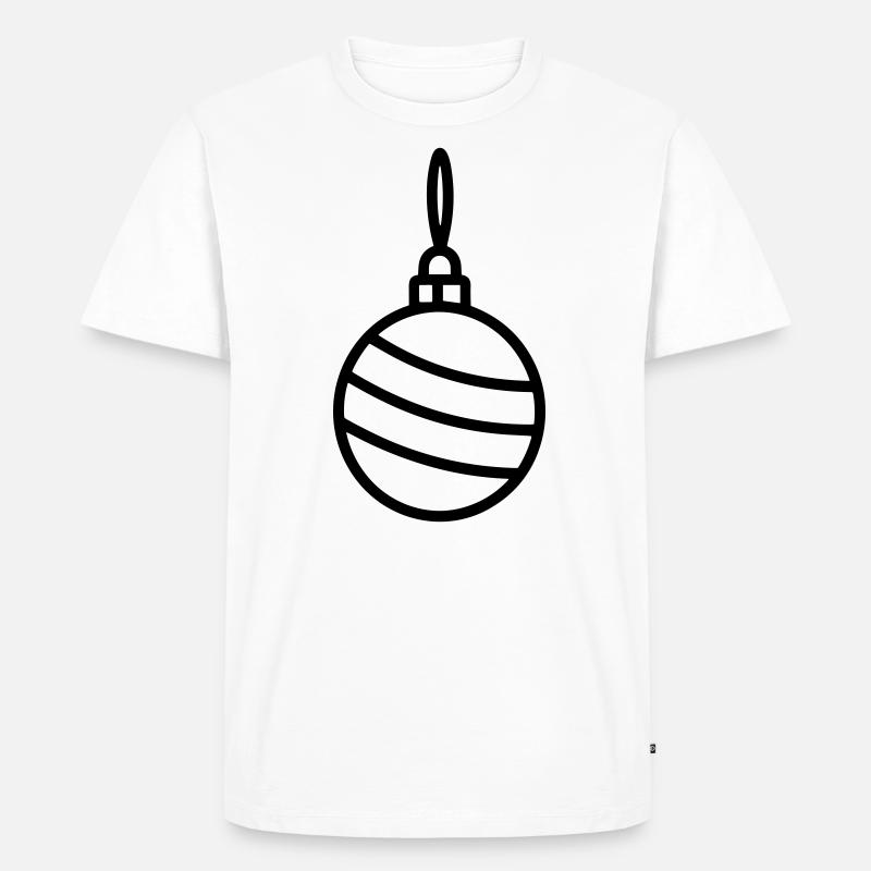 Weihnachtskugel - Männer Premium Bio T-Shirt - Weiß