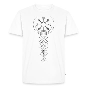 Vegvisir - T-shirt Premium bio Homme - blanc - Devant - Nico (187cm)