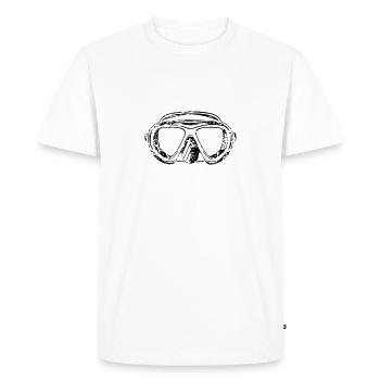 Masque de plongée vintage vector - T-shirt Premium bio Homme - blanc - Devant - Nico (187cm)