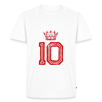 Couronne de 10 chiffres - T-shirt Premium bio Homme - blanc - Devant - Nico (187cm)