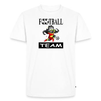 Jouer au football Joueurs de football Cadeau de club de football - T-shirt Premium bio Homme - blanc - Devant - Nico (187cm)