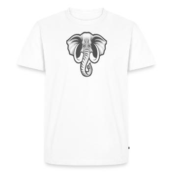 Elephant Safari Elephants Africa Wildlife Gift - Men's Premium Organic T-Shirt - white - Front - Nico (187cm)