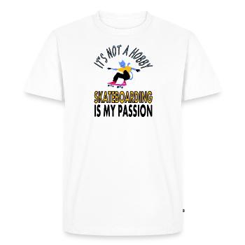 Skater Skateboard skateboarding longboard gift - Men's Premium Organic T-Shirt - white - Front - Nico (187cm)