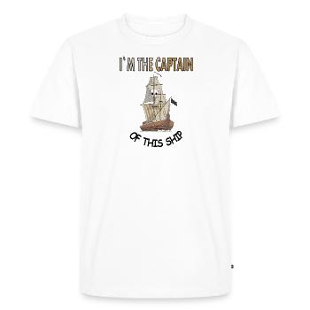 Pirate Ship Pirate Flag Pirate Head Gift - Men's Premium Organic T-Shirt - white - Front - Nico (187cm)