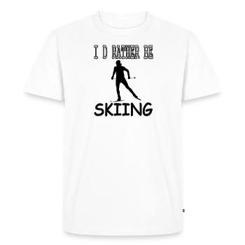 Cadeau de piste de ski de saut à ski de station de ski de ski - T-shirt Premium bio Homme - blanc - Devant - Nico (187cm)