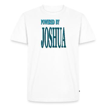 Propulsé par Joshua I am Joshua King Gift - T-shirt Premium bio Homme - blanc - Devant - Nico (187cm)