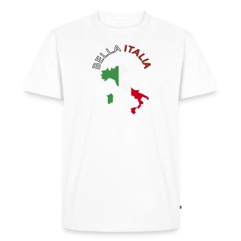 Bella Italia born in Italy Italian flag - Men's Premium Organic T-Shirt - white - Front - Nico (187cm)