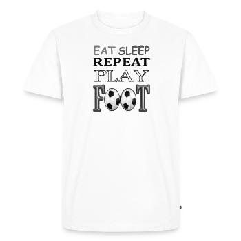 Fan de football J’adore le cadeau de jeu de football de football - T-shirt Premium bio Homme - blanc - Devant - Nico (187cm)