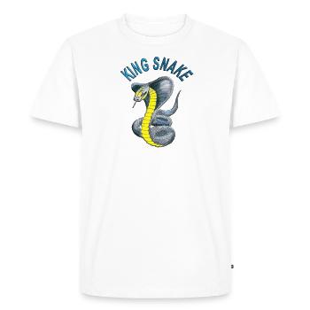 Cobra King Serpent Venimeux De La Faune Serpent Venimeux - T-shirt Premium bio Homme - blanc - Devant - Nico (187cm)