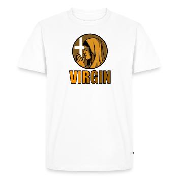 Born as Virgo Horoscope Astrology Gift - Men's Premium Organic T-Shirt - white - Front - Nico (187cm)