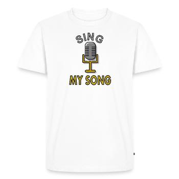 Chanteur chanter ma chanson chanteur musique idée cadeau - T-shirt Premium bio Homme - blanc - Devant - Nico (187cm)