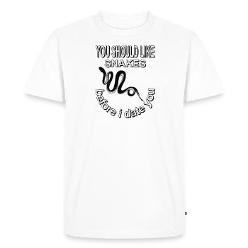 poisonous snake boa rattlesnake gift idea - Men's Premium Organic T-Shirt - white - Front - Nico (187cm)