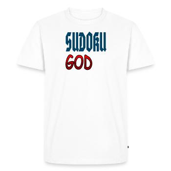 Sudoku God Sudoku Play Sudoku Players Gift - Men's Premium Organic T-Shirt - white - Front - Nico (187cm)