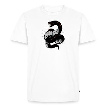 Serpent venimeux Cobra Boa Idée cadeau de la faune - T-shirt Premium bio Homme - blanc - Devant - Nico (187cm)