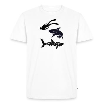 Avec Shark Dancing Gadgets Diver Snorkeling Gift - T-shirt Premium bio Homme - blanc - Devant - Nico (187cm)