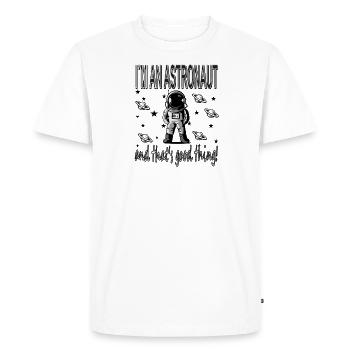 Je suis un cadeau de vaisseau spatial astronaute - T-shirt Premium bio Homme - blanc - Devant - Nico (187cm)