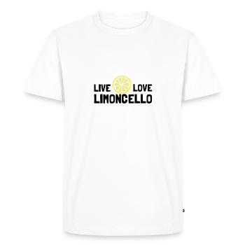Live, Love, Limoncello, Italie - T-shirt Premium bio Homme - blanc - Devant - Nico (187cm)