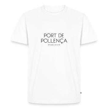 Port de Pollença, Puerto Pollensa, Majorca, Spain - Men's Premium Organic T-Shirt - white - Front - Nico (187cm)