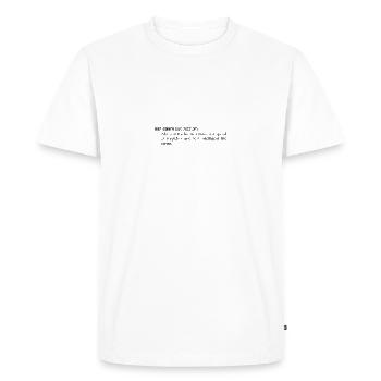 Sarcasm, humorous definition as in the dictionary - Men's Premium Organic T-Shirt - white - Front - Nico (187cm)