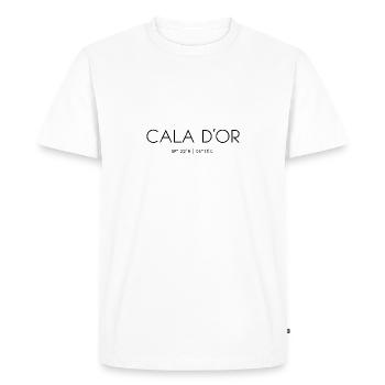 Cala d'Or, Majorca, Spain, Balearic Islands, Mediterranean Sea - Men's Premium Organic T-Shirt - white - Front - Nico (187cm)